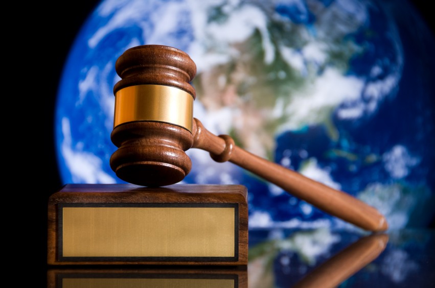 Justice Gavel Wooden justice gavel and block with brass